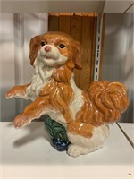 Ceramic dog statue 11” tall