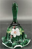 Fenton Hp Emerald Snow Crest Bell By T Nauder Uv