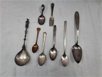 Assortment of Silver Plate Spoons & More