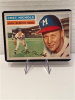 Chet Nichols 1956 Topps Baseball Card