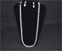 CASTLECLIFF Rock Crystal Necklace & Earring Set