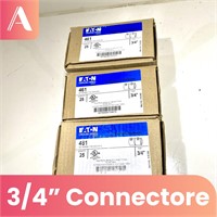 3-Boxes of 3/4” set screw connectors