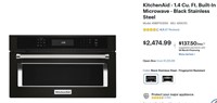KitchenAid - 1.4 Cu. Ft. Built-In Microwave
