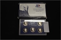 1999 US mint state quarters proof set (display)