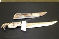 stainless steel eagle knife & sheath (display)
