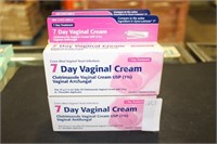 4- boxes 7-day vaginal cream 9/25 (display)