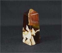 Carved Indonesian Blue Amber Crystal Obelisk
