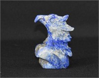 Carved Chilean Lapis Lazuli Crystal Eagle Head