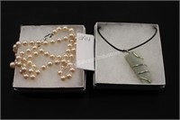 pearl & stone necklaces (display)