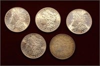 Morgan Silver Dollar lot 1885-1889