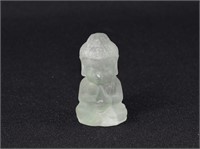 Carved Fluorite Crystal Buddha