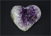 Large Amethyst Crystal Geod Heart
