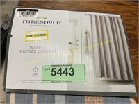 Threshold waffle shower curtain