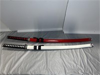(2) SAMURAI THEMED FANTASY SWORDS - RED & WHITE