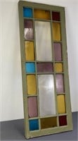 Rectangular Antique Stained Glass Window