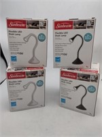 Four NEW LED Desk Lamps