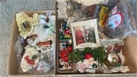 Vintage - Christmas decor & figurines / 2 box lot