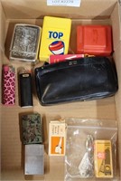 FLAT OF LIGHTERS, TOBACCO CASES, & MORE