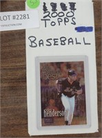 APPROX 500 TOPPS 2000 BASEBALL CARDS