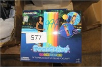 4- poolcandy 74” rainbow light up floats