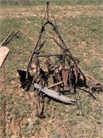 Implement two row cultivator antique