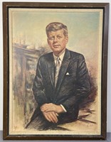 John F Kennedy Framed Portrait Louis Lupas