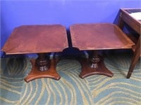 Decorative Wood End Tables Set of 2
