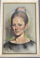 Pastel Portrait of a Woman 1964