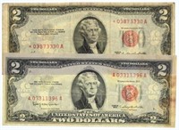 One Series 1953 & One Series 1963  Red Seal $2