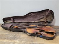 Antique Violin and Case.
