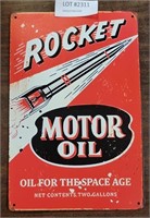 ROCKET MOTOR OIL METAL SIGN