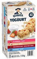 40-Pk Quaker Yogourt Granola Bars, 35g