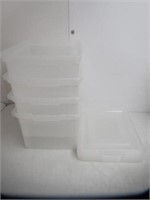 "As Is" 4-PK Plastic File Box Organizer with