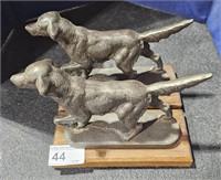 Cast Iron Hunting Dog Book Ends