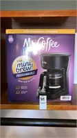 5 cup Mr Coffee mini brew new