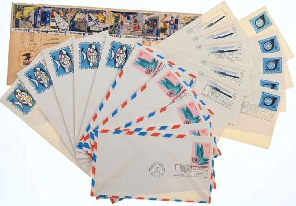 Multiple Types of 1st Day Cover Stamped envelopes