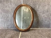 Old Wood Oval Frame with Glass