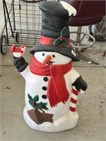 Snowman w/bird Lighted Blow Mold
