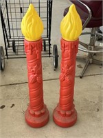 Pair of Vintage Candle Blow Molds