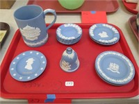 11 Pieces of Wedgewood. Ashtrays, Dishes, Bell,