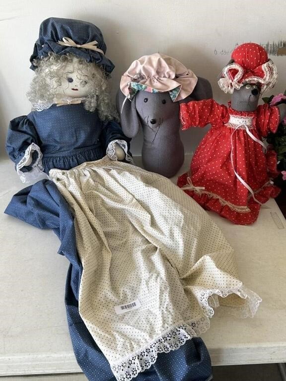 3 Fabric Dolls