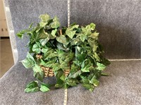 Faux Plants in Basket