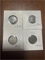 4 - 1943 steel penny
