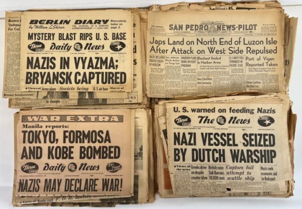 COLLECTION OF 20TH CENTURY NEWSPAPERS