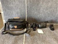 Canon and RCA Camera with Accessories and Bag
