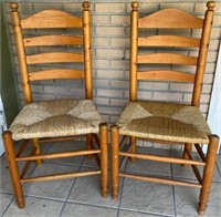 Ladder Back Dining Chairs - Set of 2