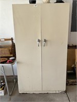 Two Door Metal Cabinet, no keys