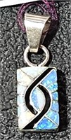 Sterling Silver Zuni  Pendant Signed "Amy"