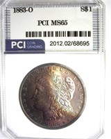 1883-O Morgan PCI MS65 Crescent Toning