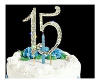 15 Cake Topper | Premium Bling Rhinestone Diamond